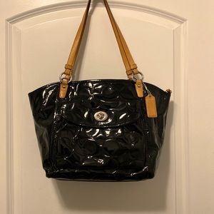 Preloved Coach Embossed Patent Leather Madison Tote